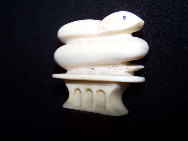 An Outstanding 19th century Sailor-made Ivory mounted Letter Opener with 'coiled serpent' ivory knob — image 2